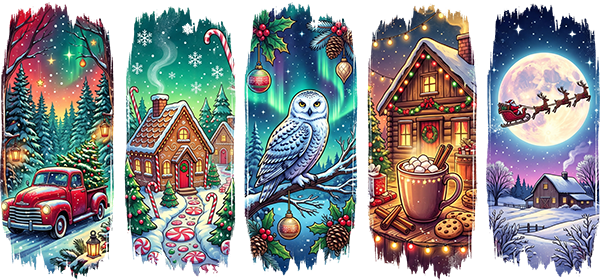 DTF Transfer - Xmas Owl Scene (CM-SC010)