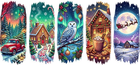 DTF Transfer - Xmas Owl Scene (CM-SC010)