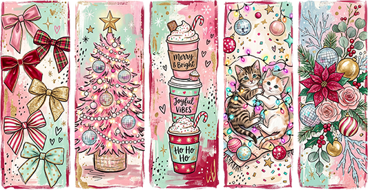 DTF Transfer - Xmas Pink Scene A (CM-SC011)