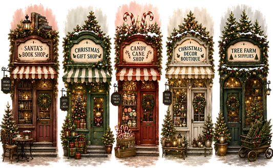 DTF Transfer - Xmas Shops A (CM-SC016)