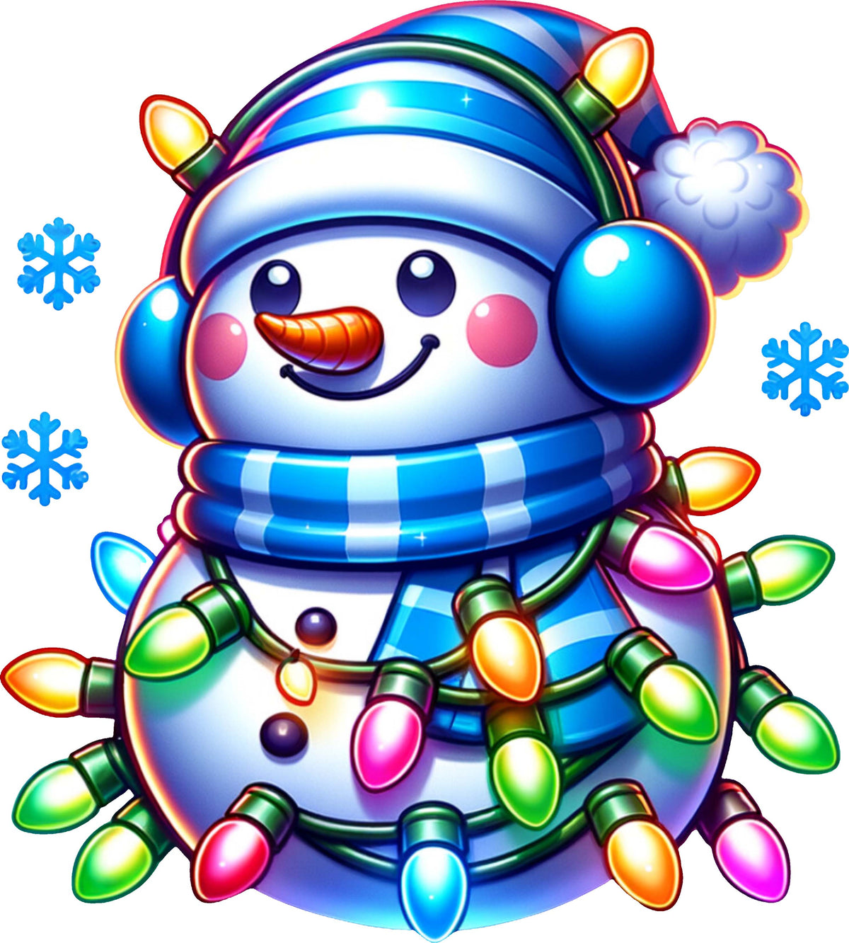 DTF Transfer - Neon Snowman (CM-SN004)