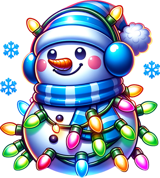 DTF Transfer - Neon Snowman (CM-SN004)
