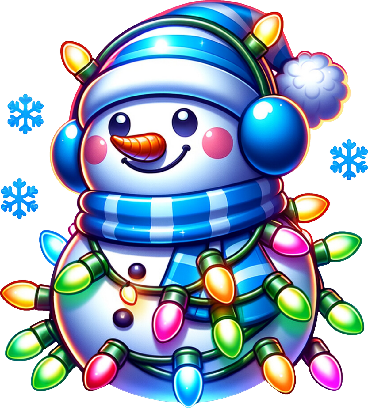 DTF Transfer - Neon Snowman (CM-SN004)