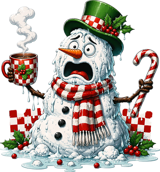 DTF Transfer - Melting Snowman A (CM-SN009)