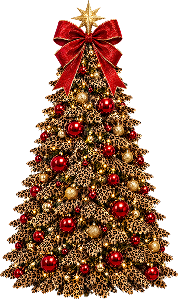 DTF Transfer - Leopard_Xmas_Tree (CM-TR016)