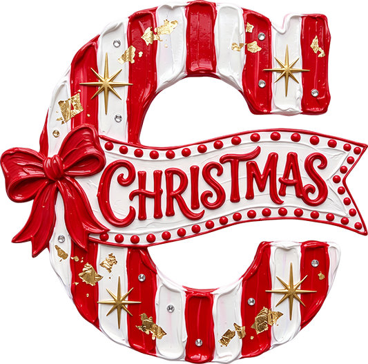 DTF Transfer - C Christmas Paint (CM-TX015)