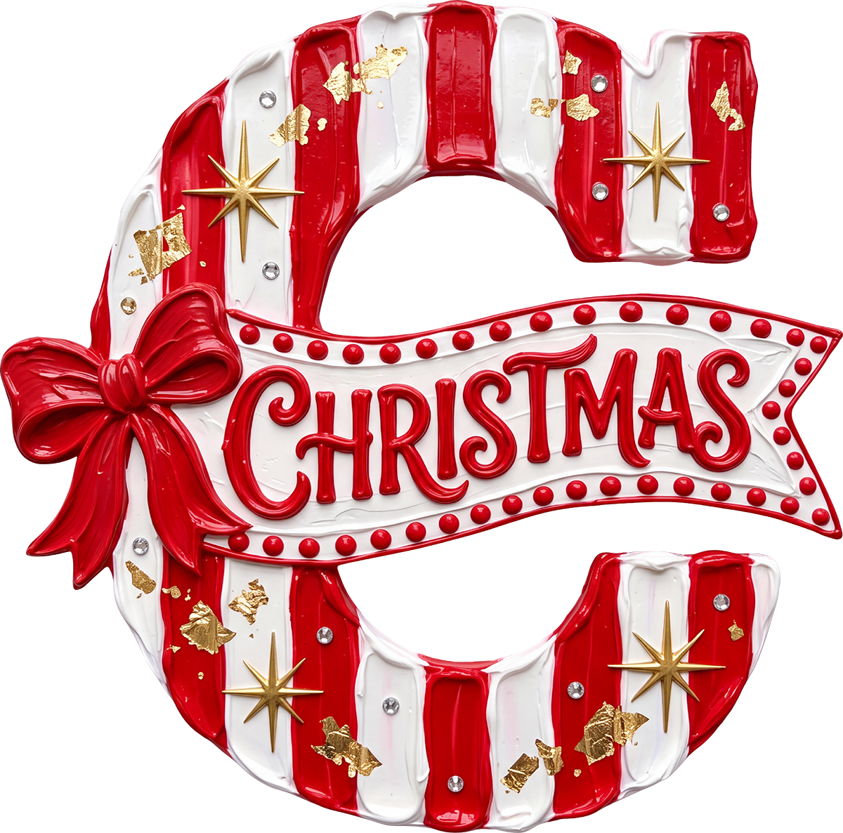 DTF Transfer - C Christmas Paint (CM-TX015)