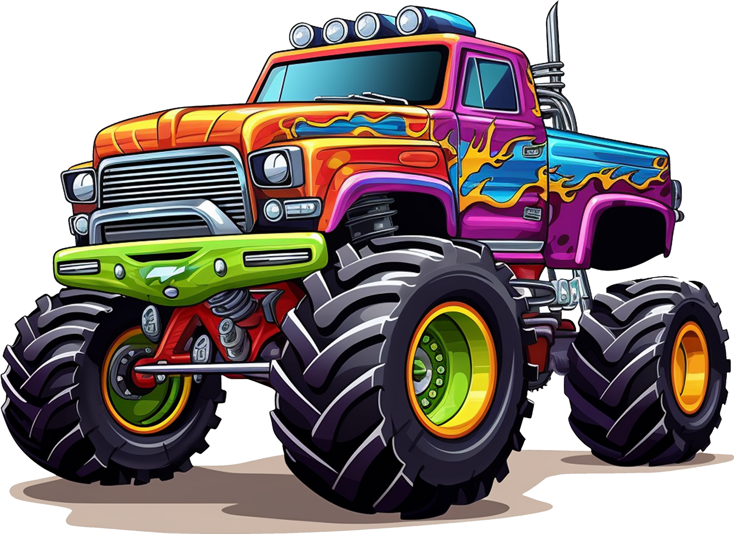 DTF Transfer – CQ Monster Truck Multi Sizes