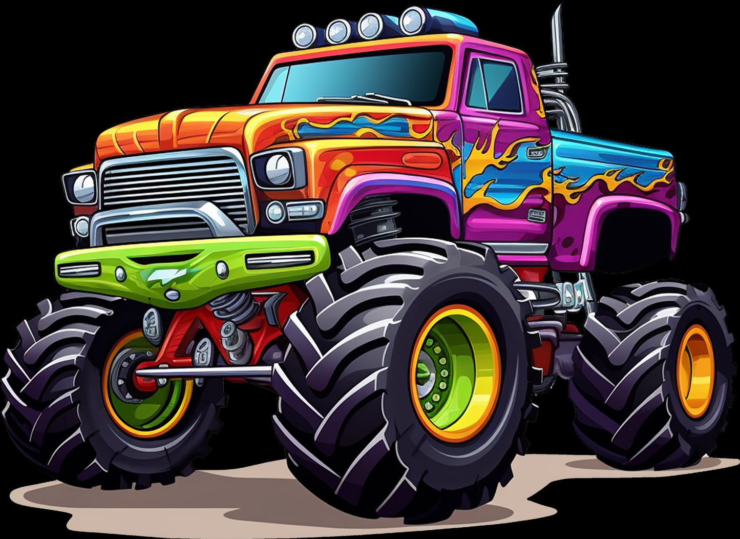 DTF Transfer – CQ Monster Truck Multi Sizes