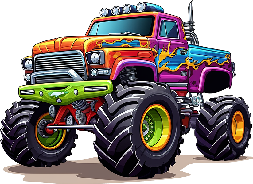 DTF Transfer – CQ Monster Truck Multi Sizes