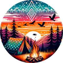 Load image into Gallery viewer, DTF Transfer – CR Camping Scene Multi Sizes
