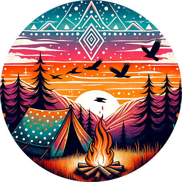 DTF Transfer – CR Camping Scene Multi Sizes