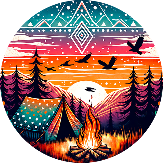 DTF Transfer – CR Camping Scene Multi Sizes