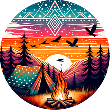 Load image into Gallery viewer, DTF Transfer – CR Camping Scene Multi Sizes
