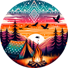 Load image into Gallery viewer, DTF Transfer – CR Camping Scene Multi Sizes
