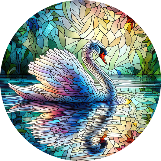 DTF Transfer – CT Glass Swan Multi Sizes
