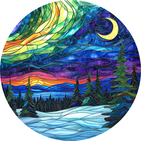 DTF Transfer – CT Glass Winter Scene Multi Sizes