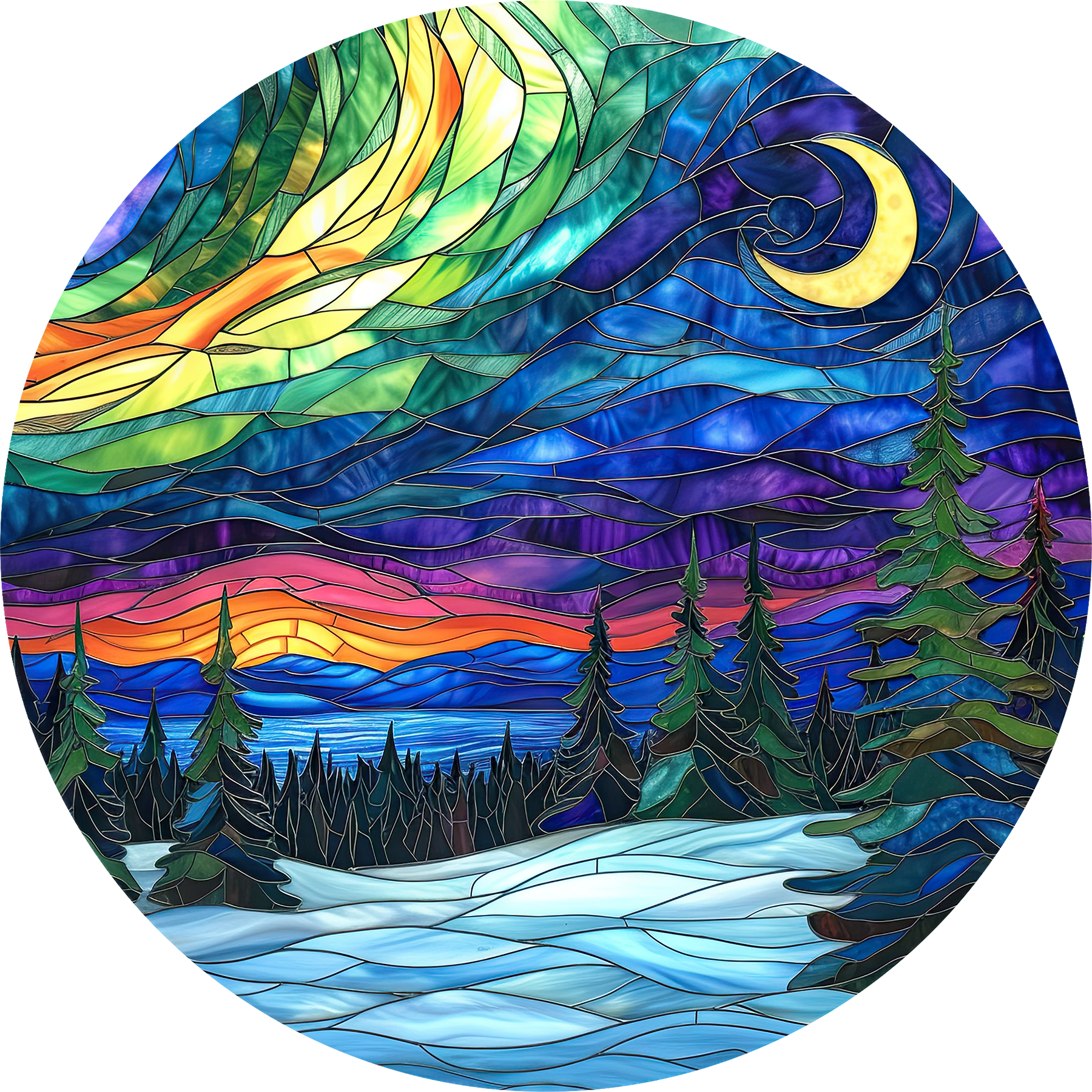 DTF Transfer – CT Glass Winter Scene Multi Sizes – Get Things Printed INC