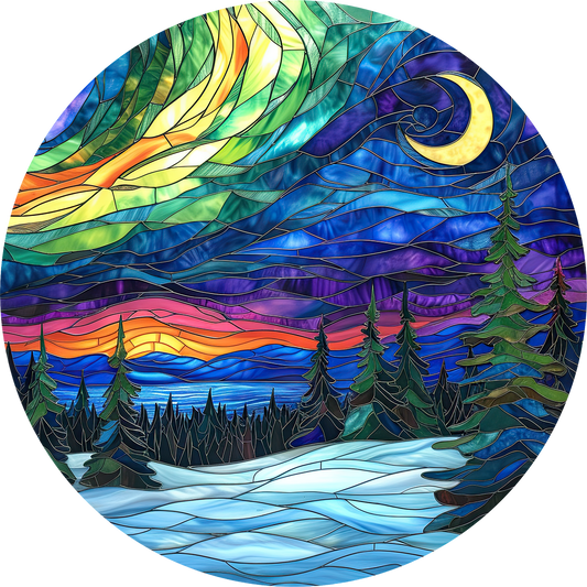 DTF Transfer – CT Glass Winter Scene Multi Sizes