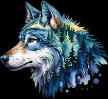 Load image into Gallery viewer, DTF Transfer – CU Wolf Water Color Multi Sizes

