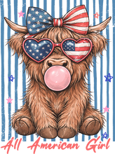 Load image into Gallery viewer, DTF Transfer – All American Cow Multi Sizes (CW-HC005)
