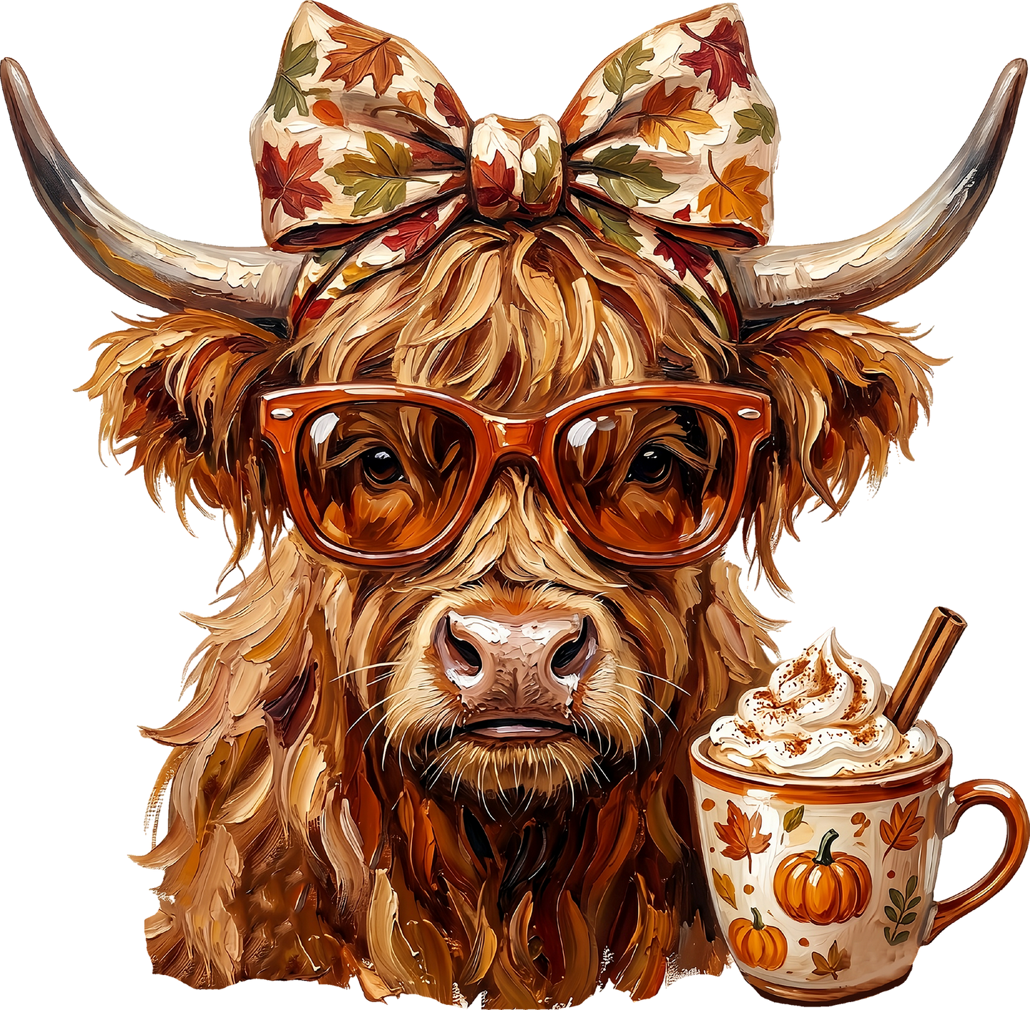 DTF Transfer – Fall Highland Cow Multi Sizes (CW-HC010)