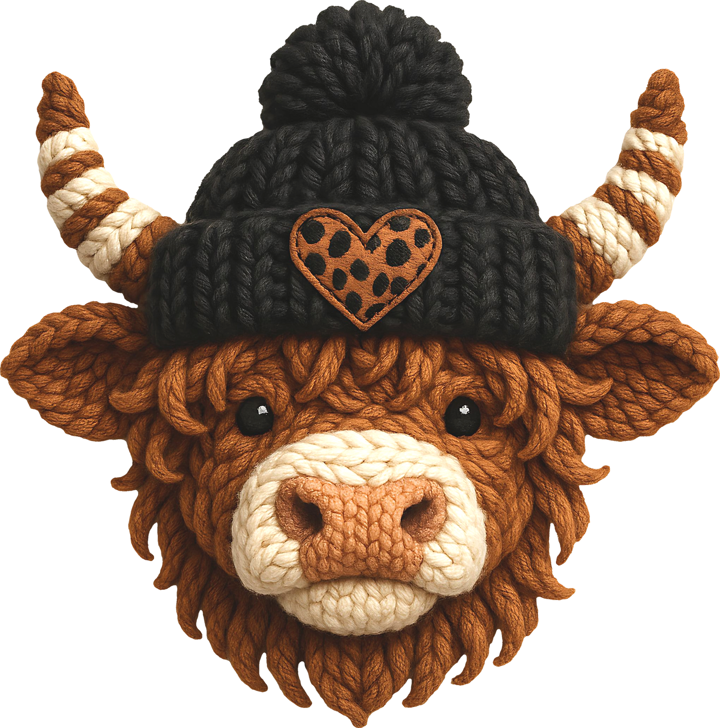 DTF Transfer – Yarn Cow Hat Multi Sizes (CW-HC013)