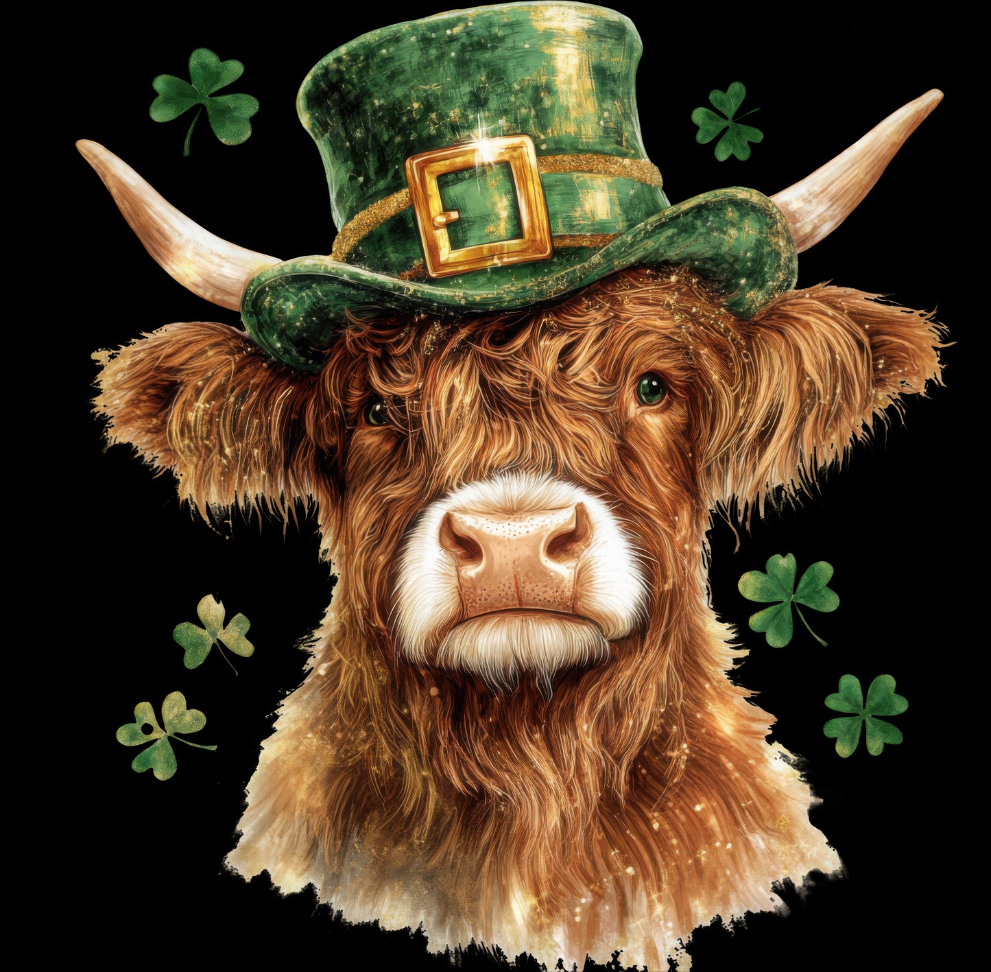 DTF Transfer – CZ St Patricks Cow Multi Sizes