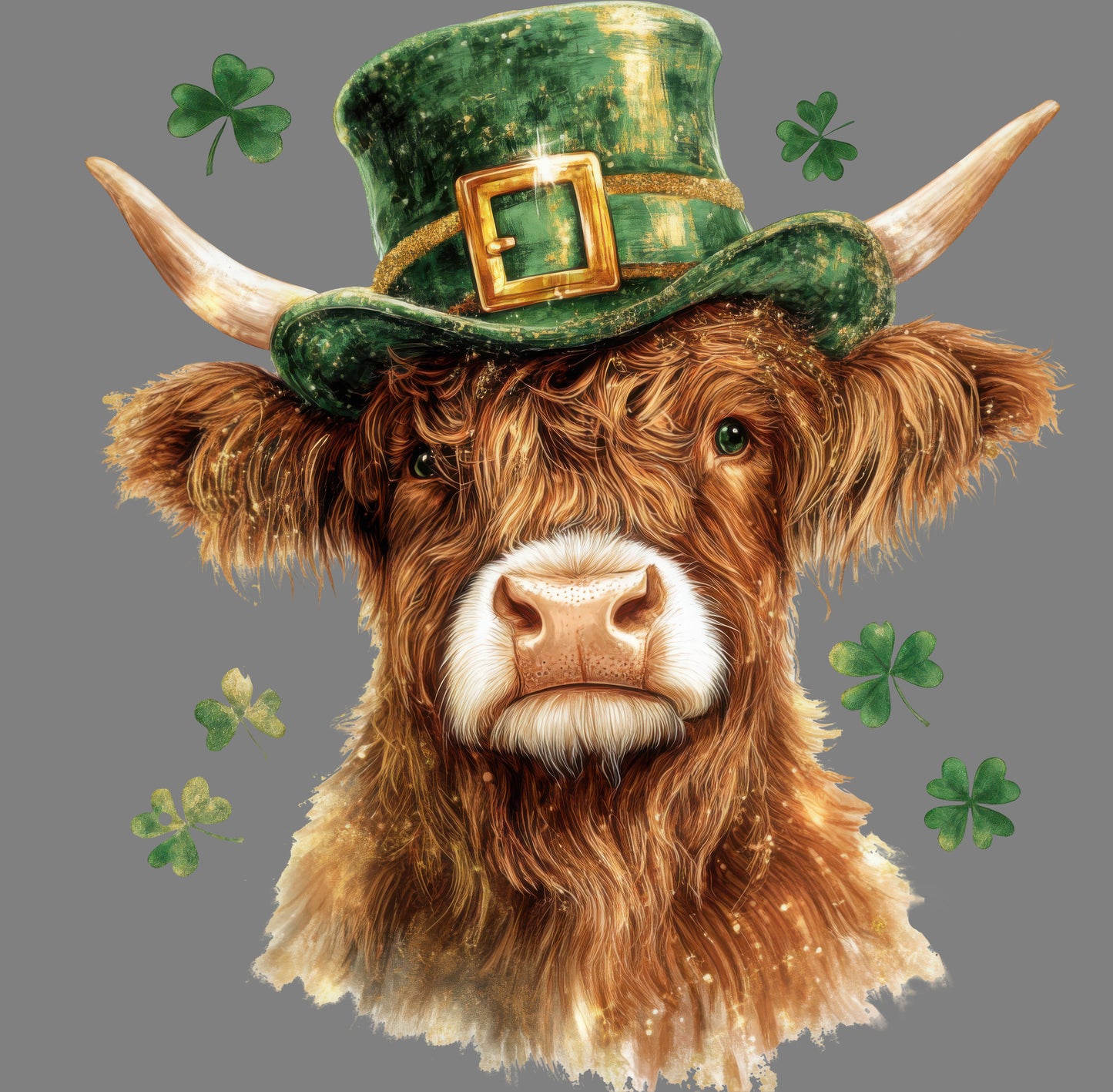 DTF Transfer – CZ St Patricks Cow Multi Sizes