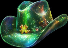 Load image into Gallery viewer, DTF Transfer – CW Green Glitter Hat Multi Sizes
