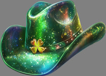 Load image into Gallery viewer, DTF Transfer – CW Green Glitter Hat Multi Sizes
