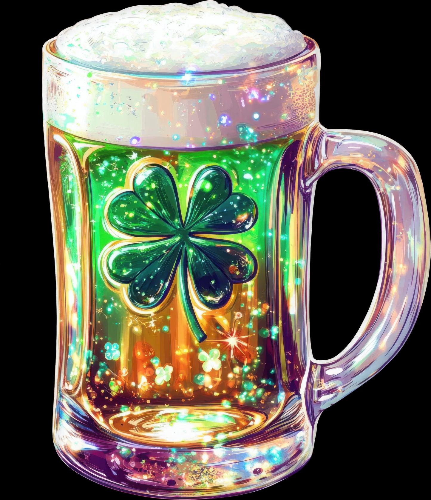 DTF Transfer – CY  Glitter Beer Stein Multi Sizes