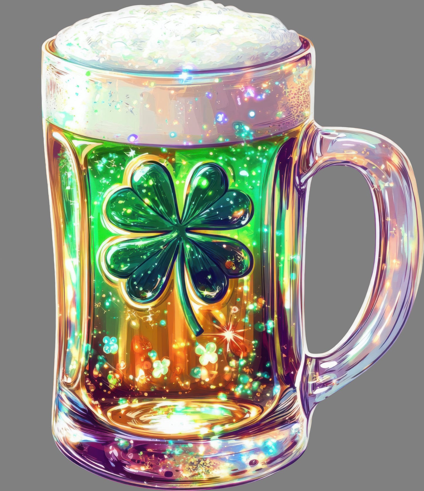 DTF Transfer – CY  Glitter Beer Stein Multi Sizes