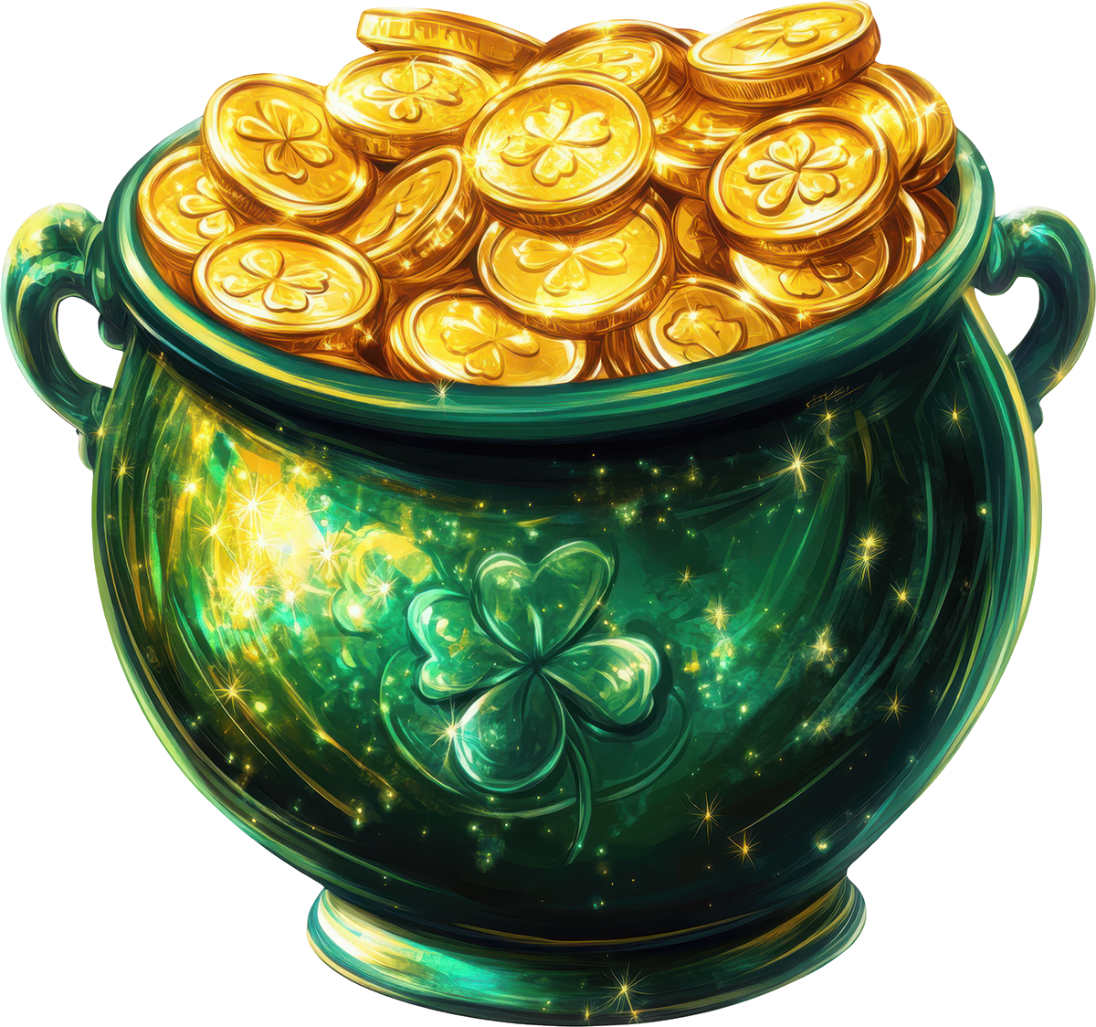 DTF Transfer – CX  Glitter Pot of Gold Multi Sizes