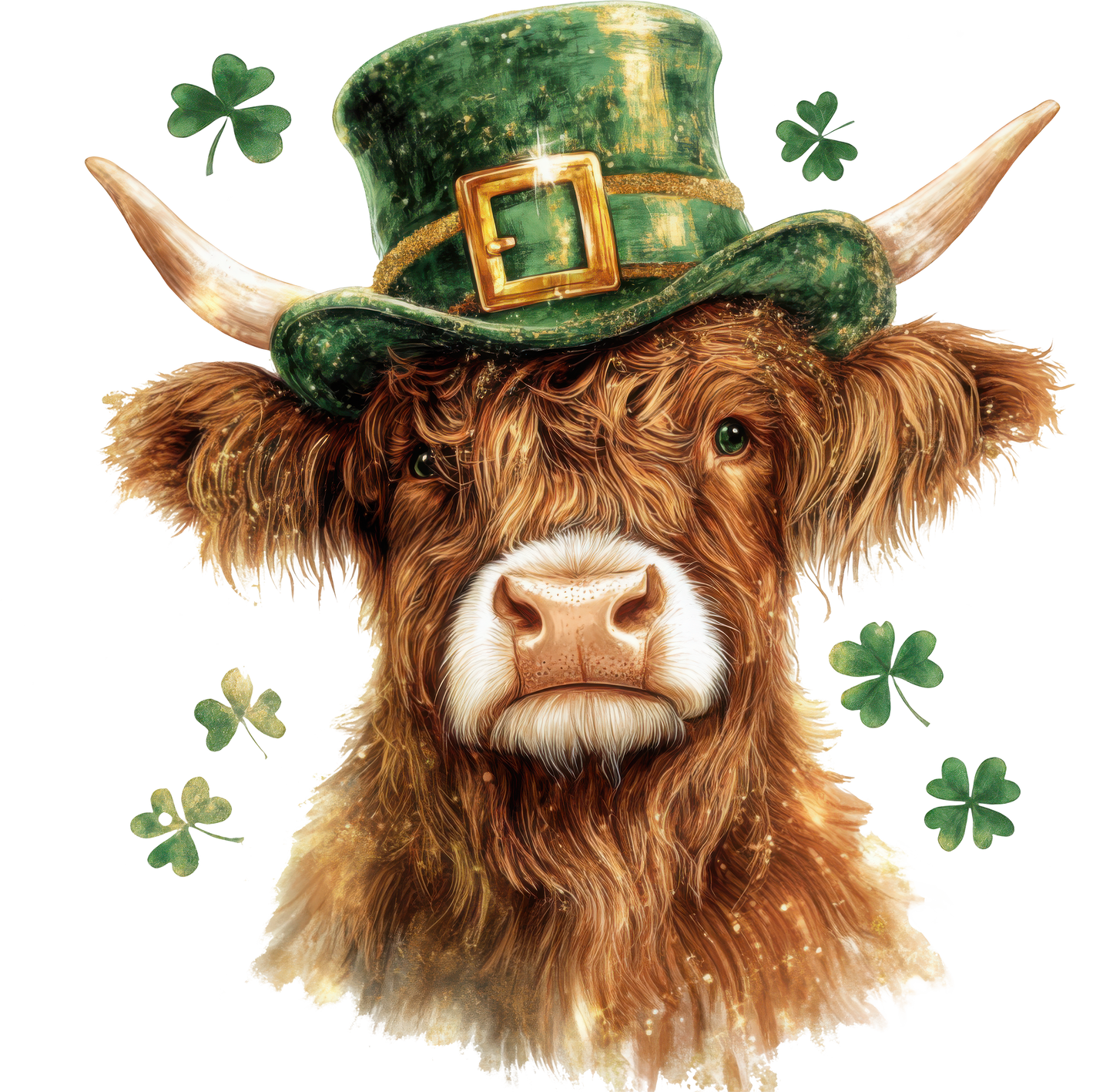 DTF Transfer – CZ St Patricks Cow Multi Sizes