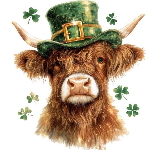 DTF Transfer – CZ St Patricks Cow Multi Sizes