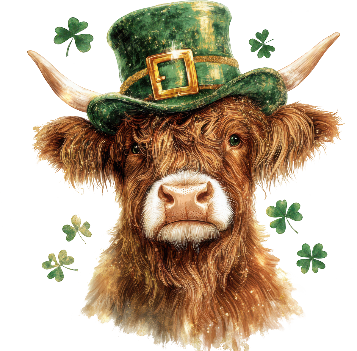 DTF Transfer – CZ St Patricks Cow Multi Sizes