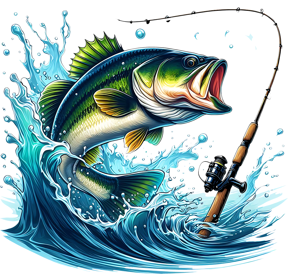 DTF Transfer – Fish Reel Multi Sizes (FI-SC002)