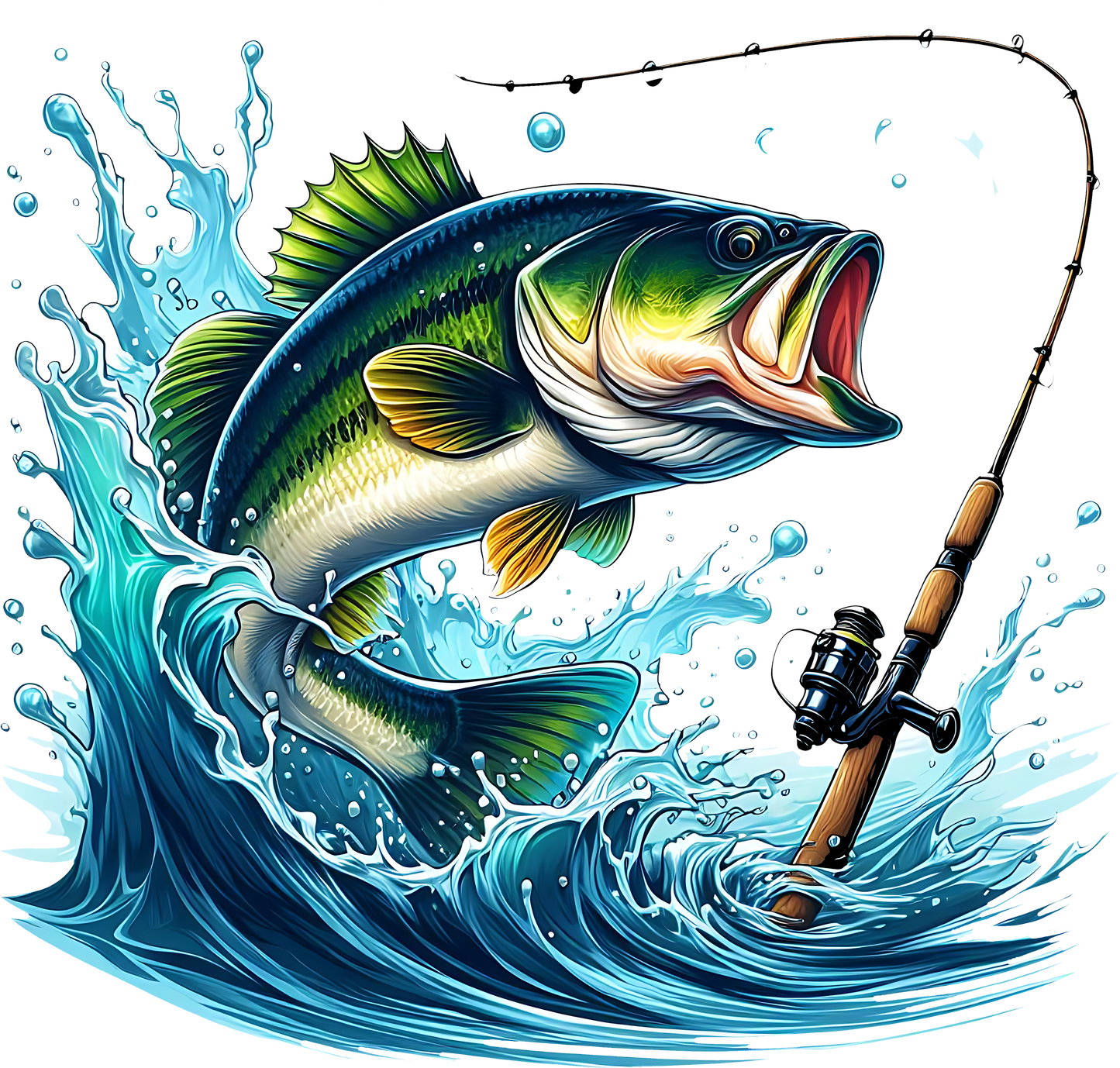 DTF Transfer – Fish Reel Multi Sizes (FI-SC002)