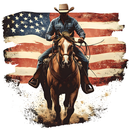 DTF Transfer – Flag Cowboy Multi Sizes (CO-CB001)