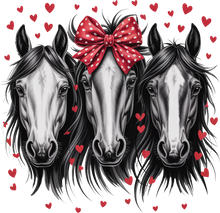 Load image into Gallery viewer, DTF Transfer – DG Horses Hearts Multi Sizes
