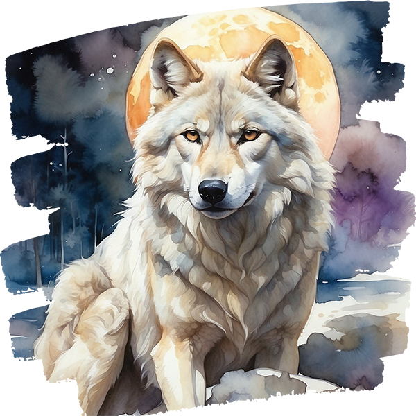 DTF Transfer – Wolf Moon Multi Sizes (AN-WL003)