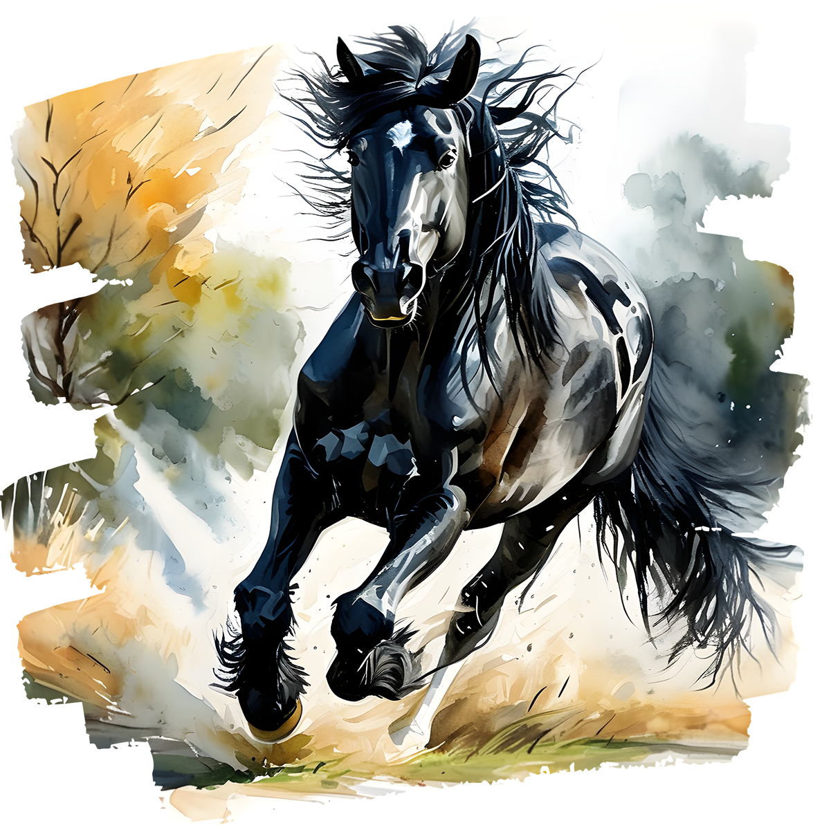 DTF Transfer – Horse Running Multi Sizes (AN-HR002)