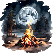 Load image into Gallery viewer, DTF Transfer – DN Camp Fire Moon Multi Sizes
