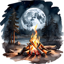 Load image into Gallery viewer, DTF Transfer – DN Camp Fire Moon Multi Sizes
