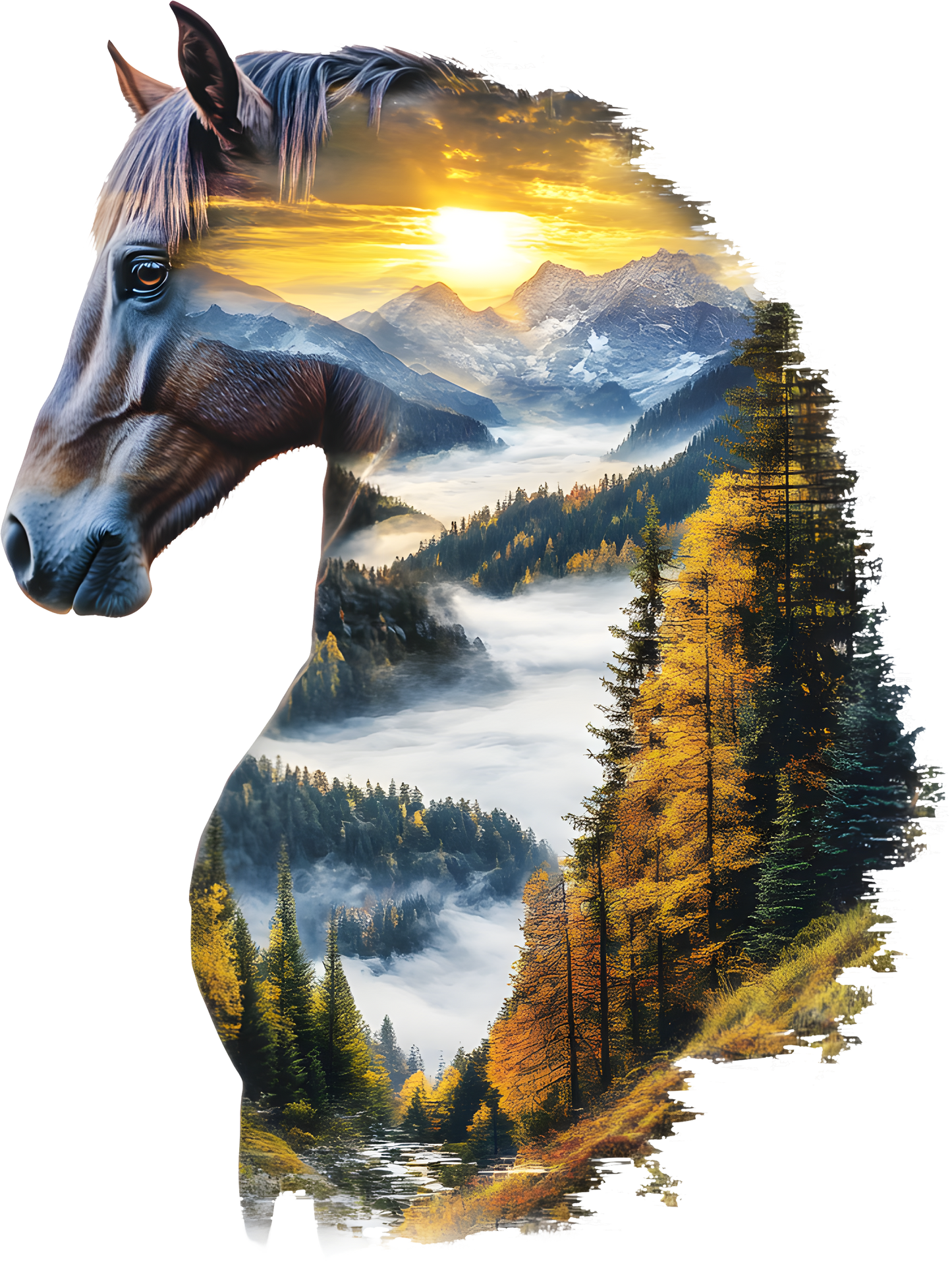 DTF Transfer – Horse Scene Multi Sizes (AN-HR001)