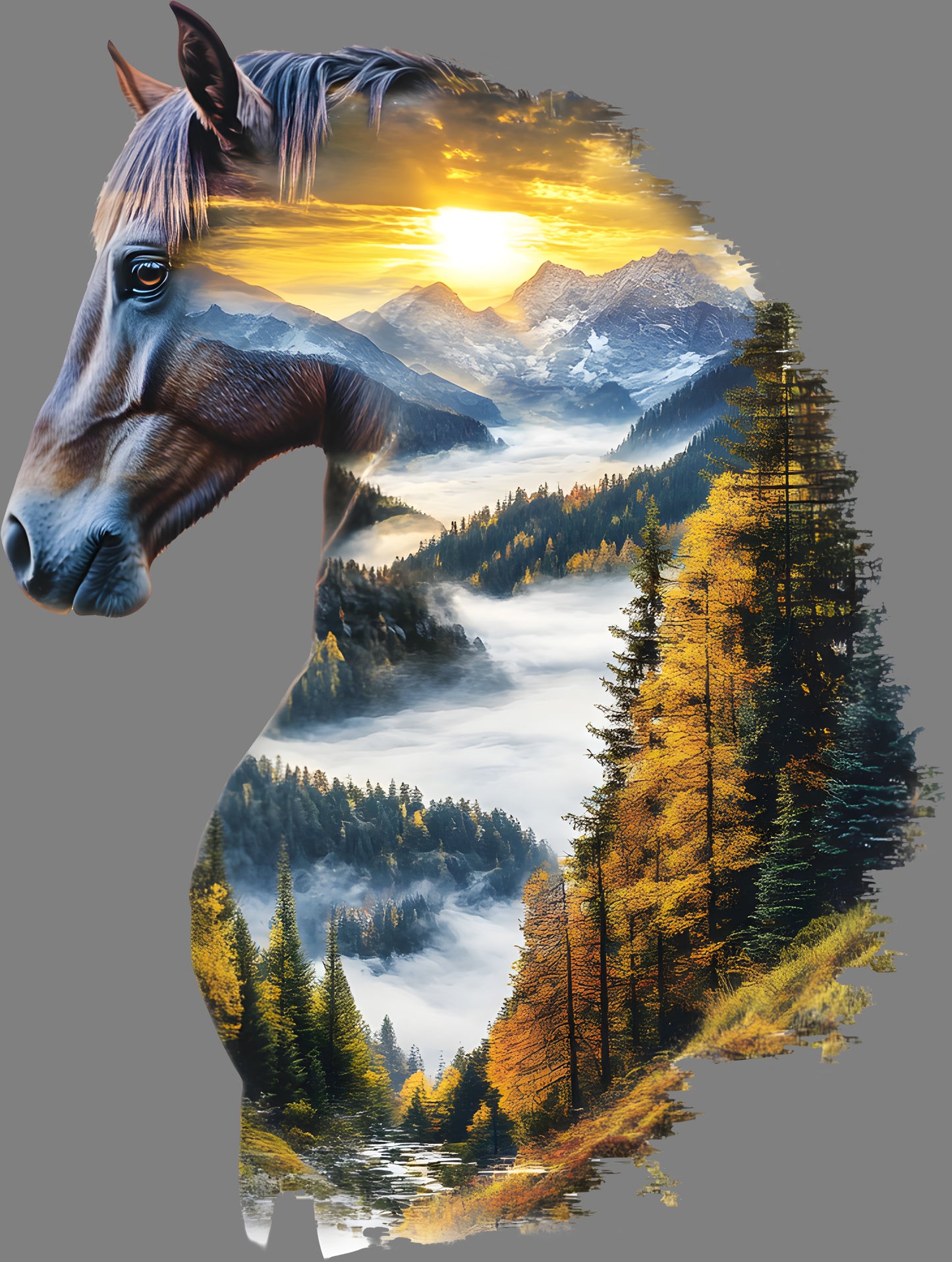 DTF Transfer – Horse Scene Multi Sizes (AN-HR001)