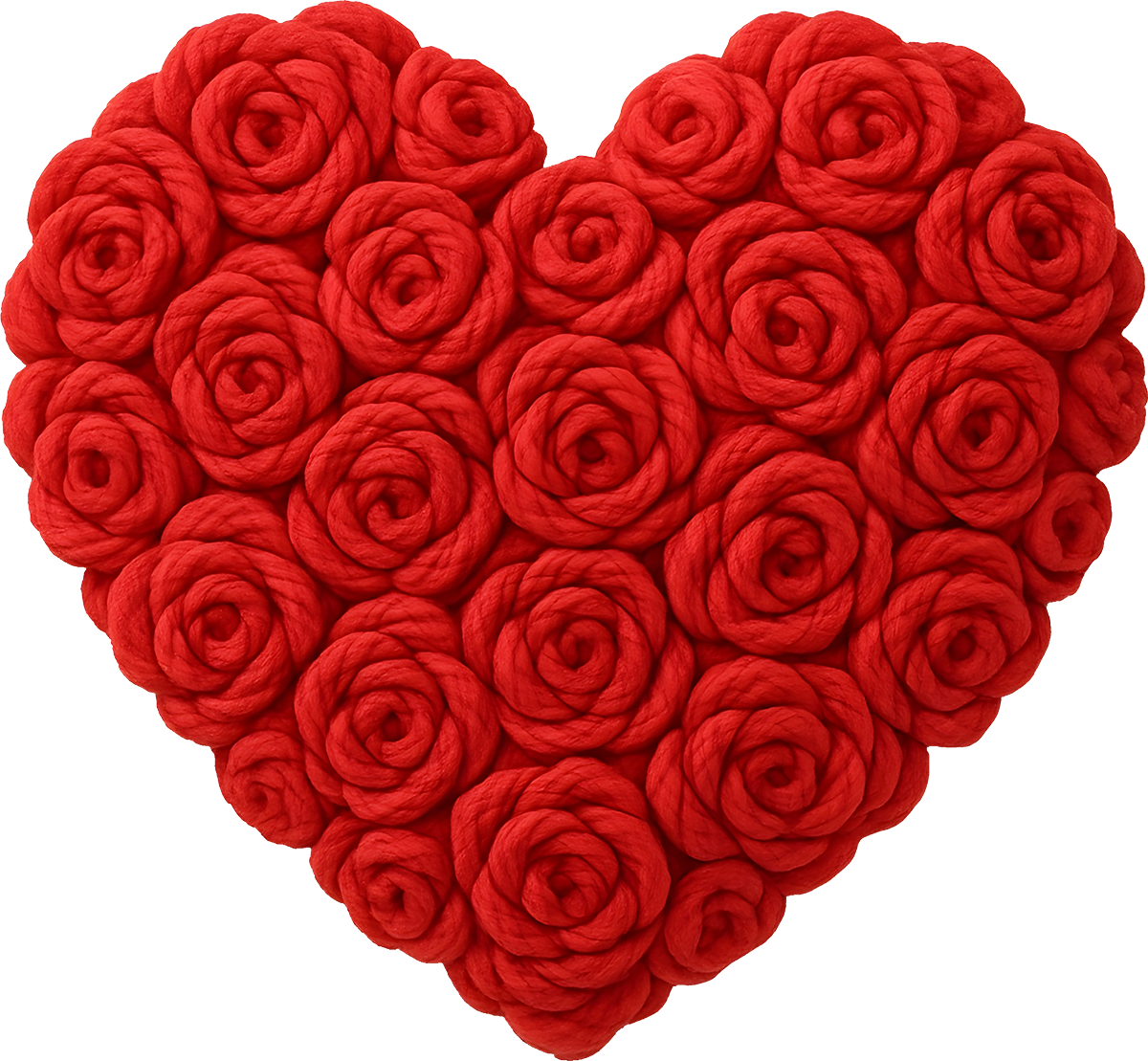 DTF Transfer – DP Yarn Rose Heart Multi Sizes