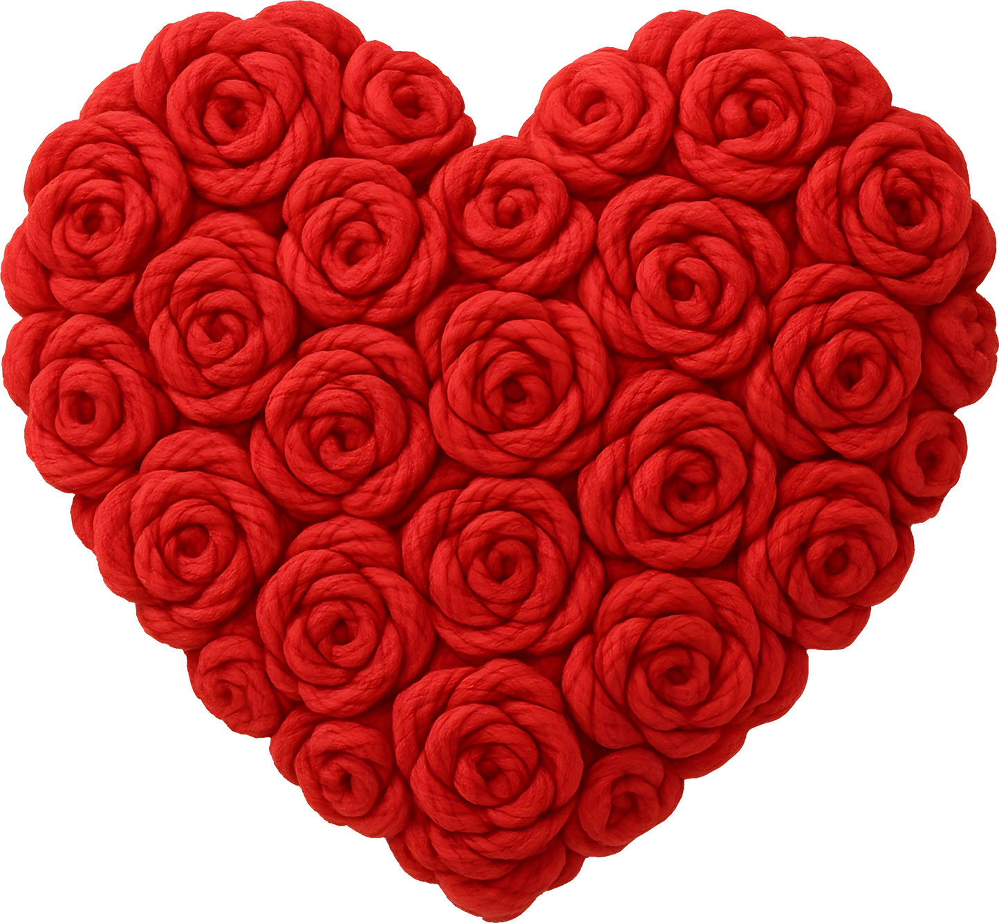 DTF Transfer – DP Yarn Rose Heart Multi Sizes