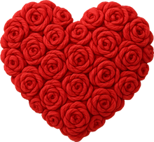 Load image into Gallery viewer, DTF Transfer – DP Yarn Rose Heart Multi Sizes
